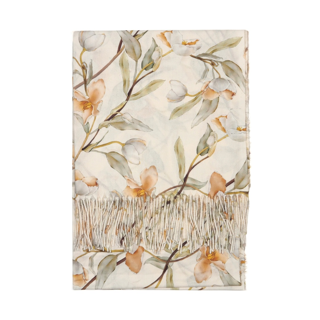 CTCW-12 Szalik damski 100% wiskoza be�owy 200x70cm